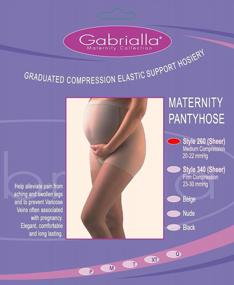 img 1 attached to GABRIALLA Maternity Graduated Compression Pantyhose 3 Pack (20-22 MmHg) H-260: Tall Mixed