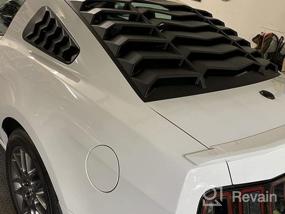 img 6 attached to Matte Black Ford Mustang 2005-2014 ABS Windshield Sun Shade Cover Louver - Rear Window Lambo Style