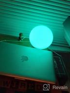 img 1 attached to Cordless LED RGB Sphere Lamp W/ Remote - 6" Color Changing Glow Ball Mood Light, IP67 Waterproof Hanging Ambience Decor For Party Exhibition Nursery Bedside review by Jeff Kickthedogband