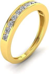 img 2 attached to Stunning 1/2ctw Diamond Channel Wedding Band in 10k Yellow Gold