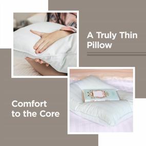 img 3 attached to Ultimate Comfort for Stomach Sleepers: DOWNLITE Worlds Flattest Down Pillow - Designed Extra Thin (Standard)