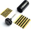 briskmore tubeless bike tire repair kit - fix punctures and flats on mtb and road bicycle tires with canister, plugger tool and strips logo