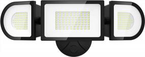 img 4 attached to Onforu 100W Outdoor Flood Lights - Super Bright 9000LM LED Flood Light | IP65 Waterproof 🔦 Exterior Floodlight with 3 Adjustable Heads | 6500K White Outdoor Security Light for Yard, Garage, and Eave
