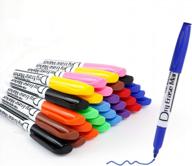 30-pack low odor whiteboard markers, 10 colors - fine tip dry erase volcanics markers for school & office supplies. логотип