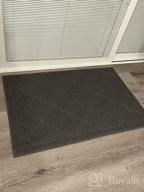 img 1 attached to Large 24" X 36" Darkyazi Entrance Doormat - Non Slip Rubber Shoe Scraper With Plaid Design For Heavy Duty Indoor/Outdoor Use - Perfect For Front Doors, Patios, And Welcome Areas (Grey) review by Jon Johnson