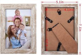 img 2 attached to Rustic Charm: Giftgarden'S Set Of 12 Distressed Beige White Picture Frames For Wall Or Tabletop Display