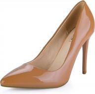 idifu women's in4 classic pointed toe high heels pumps wedding shoes office dress shoes logo