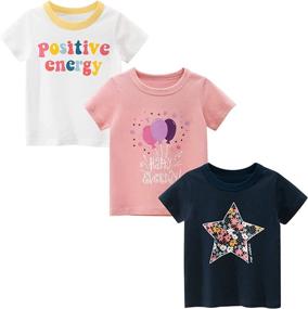 img 3 attached to DEEKEY Toddler Short Sleeve T Shirts Graphic Girls' Clothing ~ Tops, Tees & Blouses