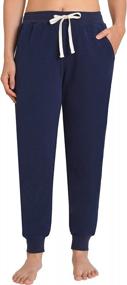 img 4 attached to Weintee Women'S Petite Joggers Cotton Sweatpants With Pockets
