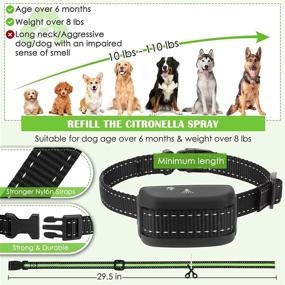 img 1 attached to 🐶 Citronella Bark Collar for Dogs: Rechargeable Spray Training Collar for L/M/S Dogs - Humane and Effective Anti-Barking Collar with Auto Citronella Spray