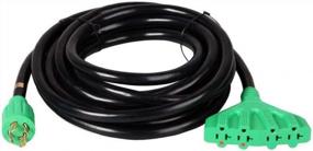 img 4 attached to AGC100 30Amp 25FT 7500W L14-30P To 4X5-20R Fan Generator Power Cord B Package