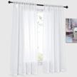 add elegance to your home with donren's white sheer voile curtains, perfect for bedroom, kitchen, and small windows logo