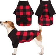 🐾 red dog plaid shirt coat with snack bag: warm and lightweight winter clothes for small to large rabbits, cats, dogs логотип