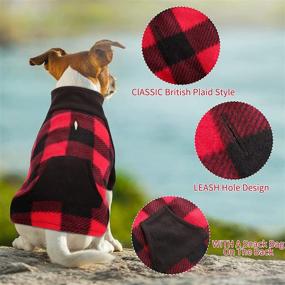 img 3 attached to 🐾 Red Dog Plaid Shirt Coat with Snack Bag: Warm and Lightweight Winter Clothes for Small to Large Rabbits, Cats, Dogs