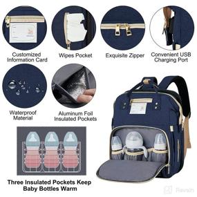 img 3 attached to Backpack Changing Waterproof Portable Foldable Diapering ~ Diaper Bags