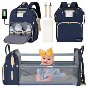 img 4 attached to Backpack Changing Waterproof Portable Foldable Diapering ~ Diaper Bags