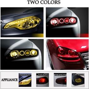 img 1 attached to 🚦 Red Tinted Vinyl Tail Back Color Sticker – 1797 Car Light Tint Film for Headlight, Fog Light, and Taillight – Self Adhesive Chameleon Accessories Parts – Shiny 48''x12'' 1pc