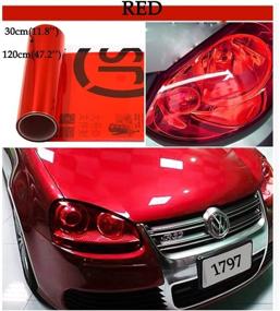 img 3 attached to 🚦 Red Tinted Vinyl Tail Back Color Sticker – 1797 Car Light Tint Film for Headlight, Fog Light, and Taillight – Self Adhesive Chameleon Accessories Parts – Shiny 48''x12'' 1pc