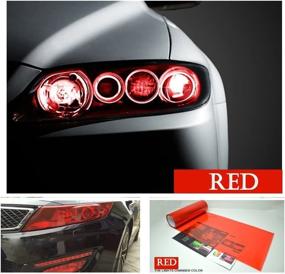 img 2 attached to 🚦 Red Tinted Vinyl Tail Back Color Sticker – 1797 Car Light Tint Film for Headlight, Fog Light, and Taillight – Self Adhesive Chameleon Accessories Parts – Shiny 48''x12'' 1pc