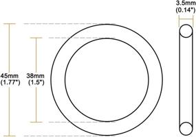 img 1 attached to Uxcell Rings Nitrile Rubber Diameter Hydraulics, Pneumatics & Plumbing via Seals & O-Rings