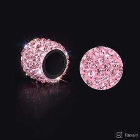 img 2 attached to 💎 Sparkle and Shine with Handmade Crystal Rhinestone Valve Stem Caps - 4 Pack, Pink