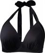 women's vintage 50s halter neck tie knot bikini top soft molded padding swimsuit bathing suit tops only logo