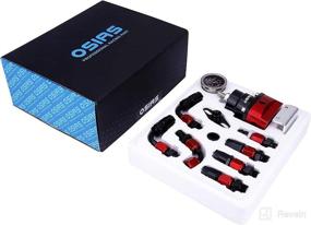 img 3 attached to 🔧 OSIAS Universal Aluminium Adjustable EFI Fuel Pressure Regulator Bypass Return Kit +160 Psi Pressure Gage AN6-6AN ORB Fitting Connectors Kit Black & Red: Optimal Fuel System Control and Monitoring Solution