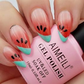 img 2 attached to Experience Mesmerizing Nails With AIMEILI'S 6 Piece Temperature Color Changing Chameleon Gel Polish Set - UV LED Soak Off And 10Ml Each!