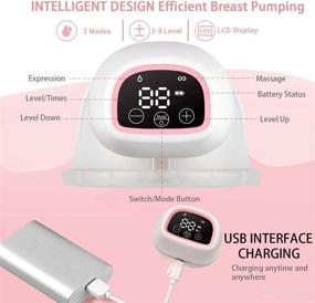 img 1 attached to 🤱 Anti-backflow Wearable Electric Breast Pump - Hands Free, Portable with 3 Modes, 9 Levels & 19/21/24/28mm Flanges + 5 Breastmilk Storage Bags