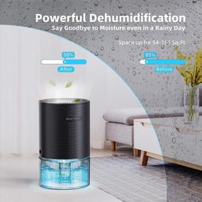 img 2 attached to 🌬️ Portable Mini Dehumidifiers for Home - Effective 2300 Cubic Feet - 26oz - Quiet & with Night Lights - Ideal for Small Room, Bathroom, Bedroom, Basements, Wardrobe, RV