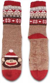 img 1 attached to Stay Warm And Comfy: Double Layered Women'S Fuzzy Cabin Socks For Indoor And Outdoor Use