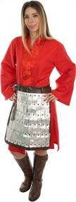img 4 attached to Unleash Your Inner Warrior With Our Red Kimono Princess Costume For Girls And Women