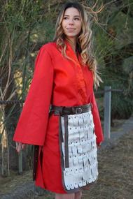 img 1 attached to Unleash Your Inner Warrior With Our Red Kimono Princess Costume For Girls And Women