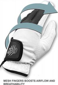 img 1 attached to CaddyDaddy Claw Max White Golf Glove For Men - ультрамягкая, долговечная синтетическая перчатка