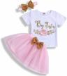 girls big sister outfit short sleeve t-shirt top+tutu skirt headband clothing set for toddler baby kid logo