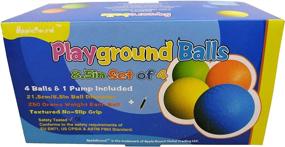 img 1 attached to Get Active With AppleRound'S 8.5-Inch Dodgeball Playground Balls - Bundle Of 4 Balls And 1 Pump For Official Size Games In Schools, Camps, And More