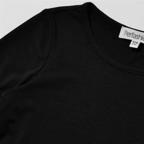 img 3 attached to 👚 Perfashion Black Cotton Blouse with Sleeves - Girls' Clothing in Tops, Tees & Blouses