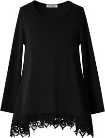 img 4 attached to 👚 Perfashion Black Cotton Blouse with Sleeves - Girls' Clothing in Tops, Tees & Blouses