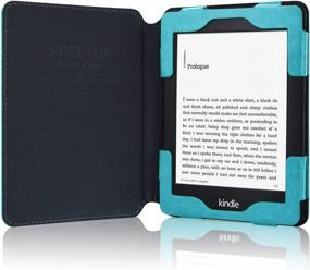 img 3 attached to Стильный и функциональный кожаный чехол ACdream для Kindle Paperwhite с функцией автоматического сна и пробуждения в небесно-голубом цвете.