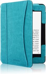 img 2 attached to Стильный и функциональный кожаный чехол ACdream для Kindle Paperwhite с функцией автоматического сна и пробуждения в небесно-голубом цвете.