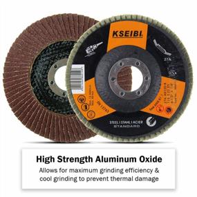 img 3 attached to KSEIBI 686012 4 1/2 Inch Flap Disc 80 Grit Aluminum Oxide 10 Pack Auto Body Sanding Grinding Wheel.
