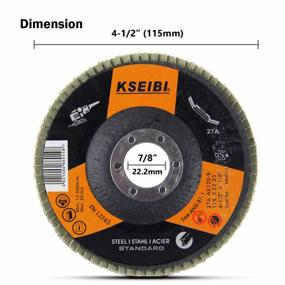img 1 attached to KSEIBI 686012 4 1/2 Inch Flap Disc 80 Grit Aluminum Oxide 10 Pack Auto Body Sanding Grinding Wheel.