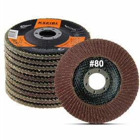 img 4 attached to KSEIBI 686012 4 1/2 Inch Flap Disc 80 Grit Aluminum Oxide 10 Pack Auto Body Sanding Grinding Wheel.
