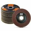kseibi 686012 4 1/2 inch flap disc 80 grit aluminum oxide 10 pack auto body sanding grinding wheel. logo