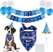 celebrate your pup's big day with tcboying's 11-piece dog birthday set – blue bandana, hat, scarf, flags, balloons & more! logo