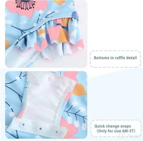 img 1 attached to 👶 Long Sleeve Rash Guard Swimshirts for Baby Girls - Sun Protection One Piece Bathing Suits