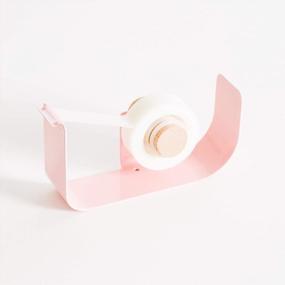 img 1 attached to U Brands Arc Collection Metal Tape Dispenser, 1” Core Desktop Accessory, Pink 3553A04-24