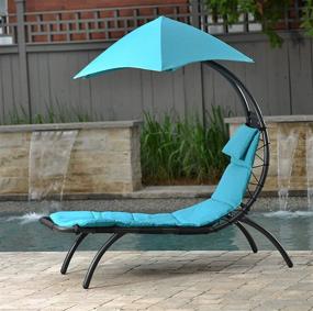 img 3 attached to Vivere DRMLG-TT Original Outdoor Lounger, Turquoise Color