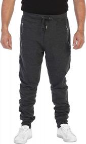 img 4 attached to Stay Comfortably Fashionable With Gioberti Men'S Elastic Drawstring Jogger Sweatpants In Solid And Marled Colors