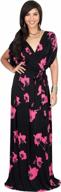 stylish and comfortable: koh koh women's printed maxi dress ideal for summer outings логотип